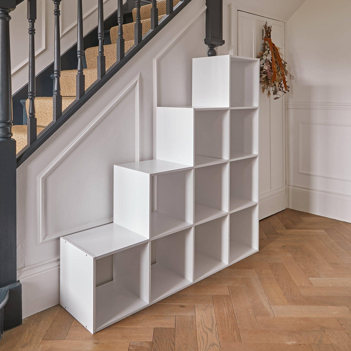 Cara 10 Cube Storage Unit - Chalk White Bookcase