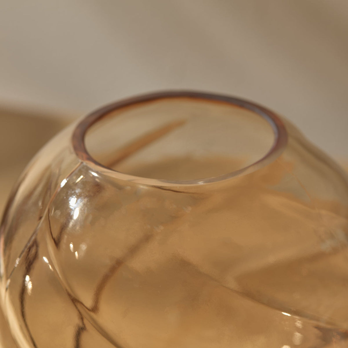 Adria 13cm Glass Vase - Champagne - Laura James