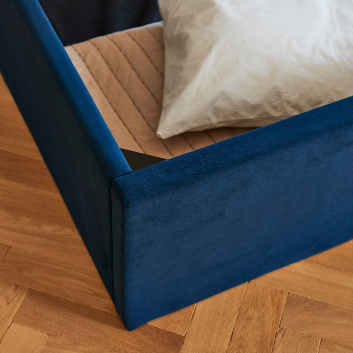 Alice King Ottoman Bed - Ink - Laura James