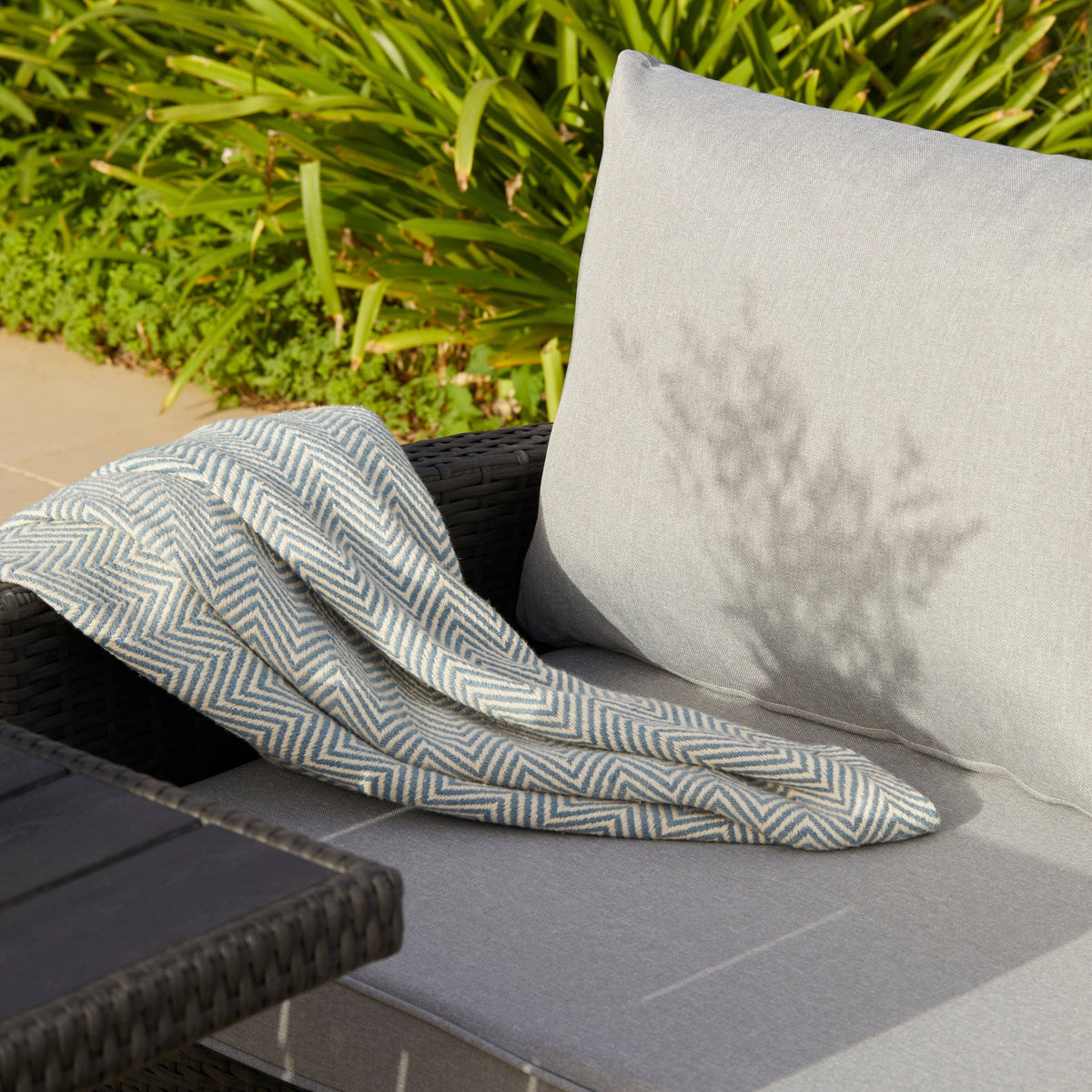 Aston 9 Seater Outdoor Sofa Dining Set with Polywood Table Top - Black - Laura James