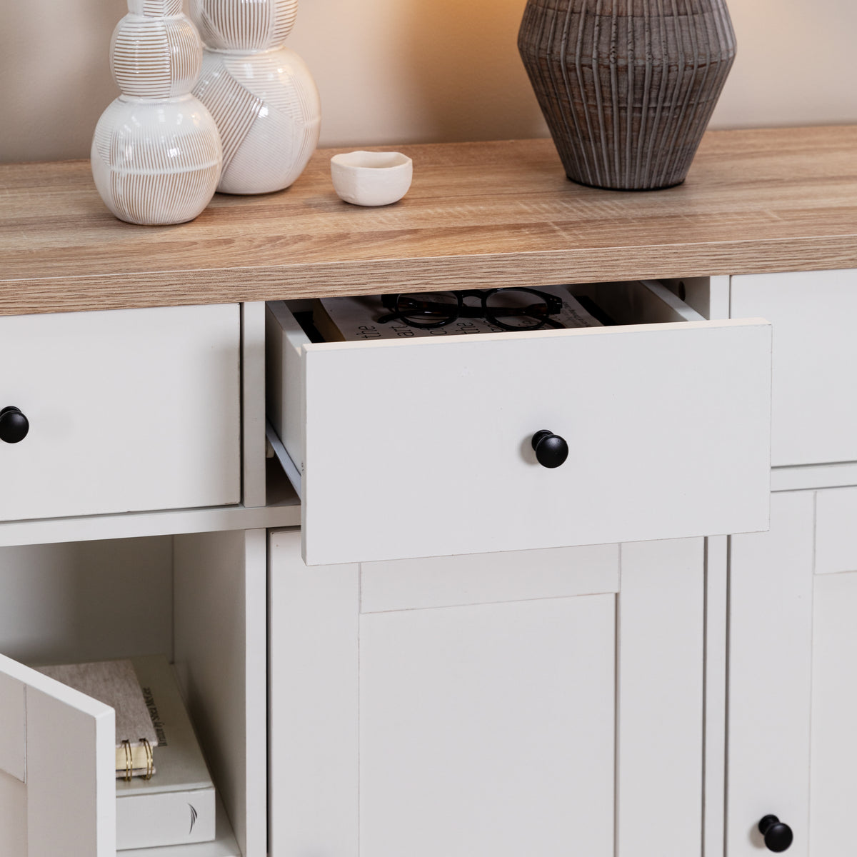 Bampton 3 Door Sideboard - White