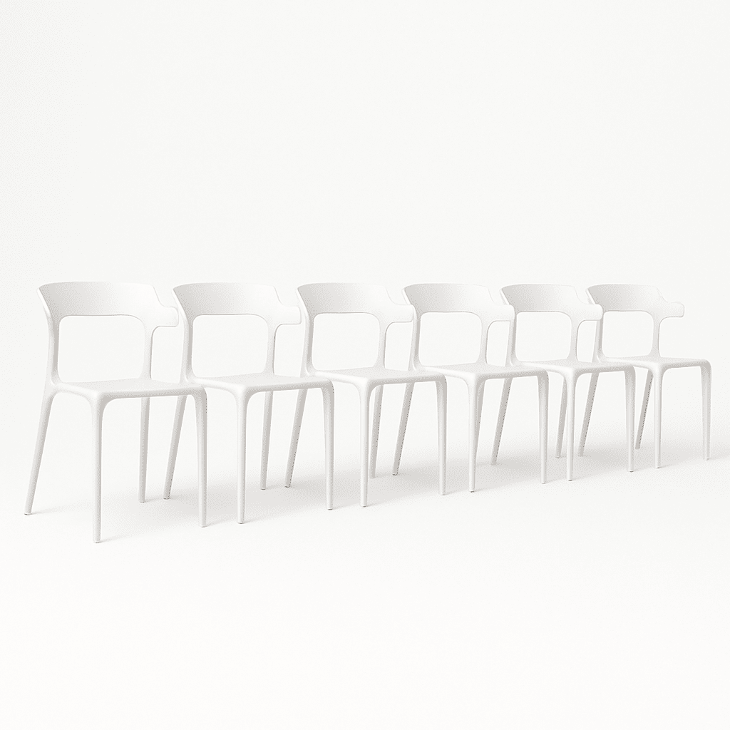 Finn Dining Chairs - Set of 6 - White
