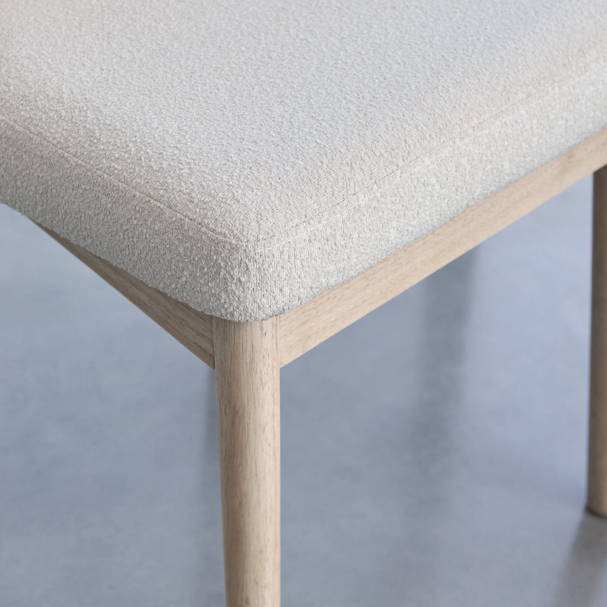 Chloe Dining Chair - Set of 2 - Light Beige with Whitewash Oak Legs - Laura James