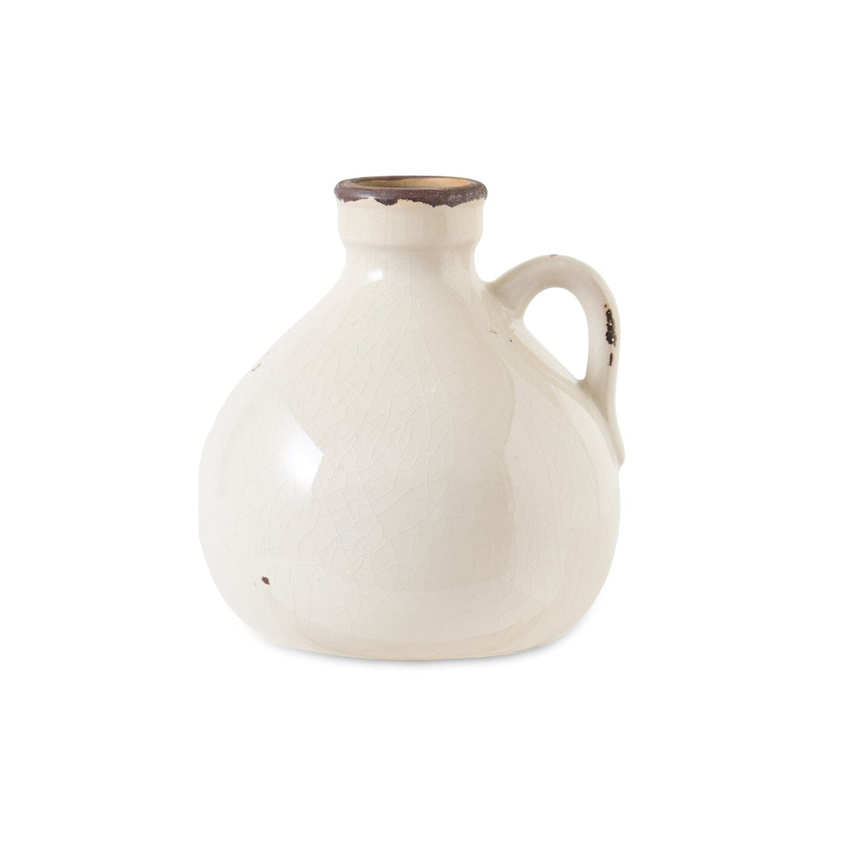 Corsino 16cm Ceramic Vase - Handle - Off White