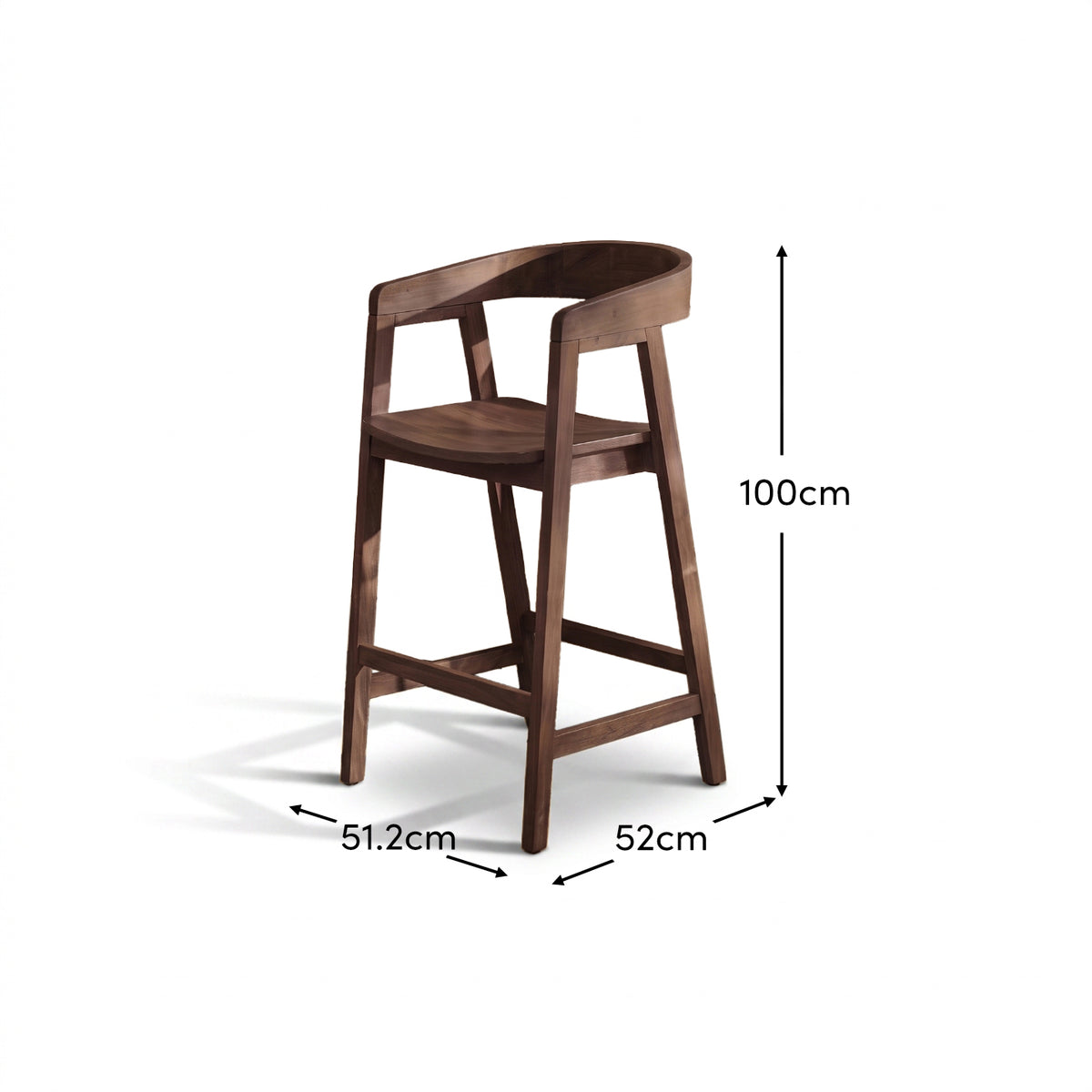 Ella Bar Stool - Coffee Brown