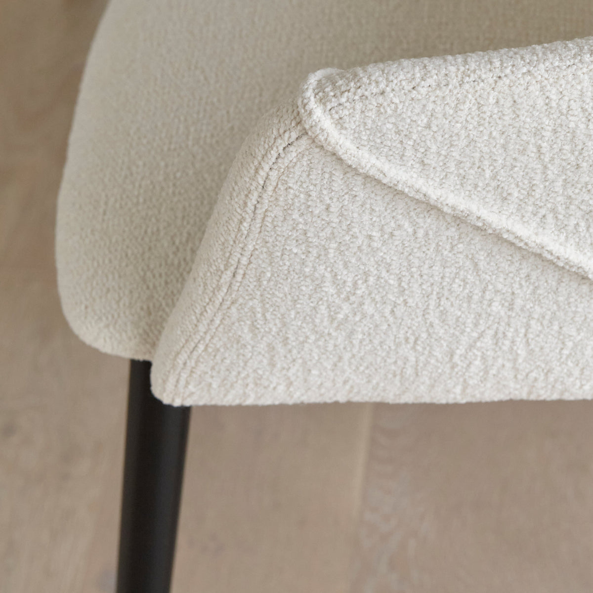 Freya Boucle Armchairs with Black Legs
- Laura James