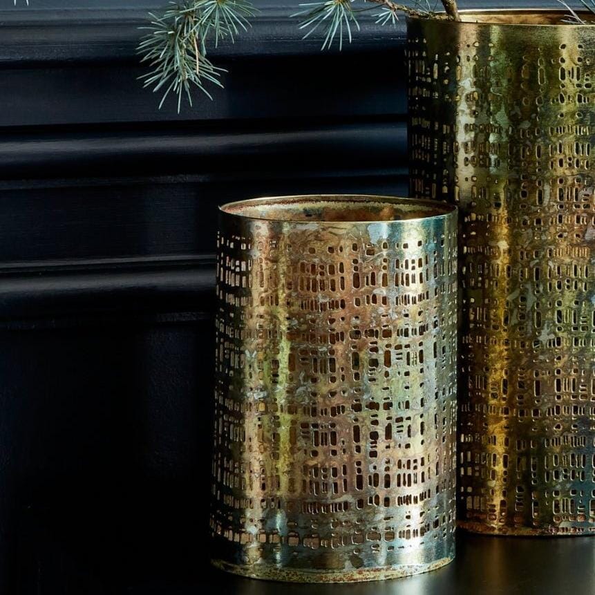 Outlet - Herriard 22.5cm Metal Lantern - Gold