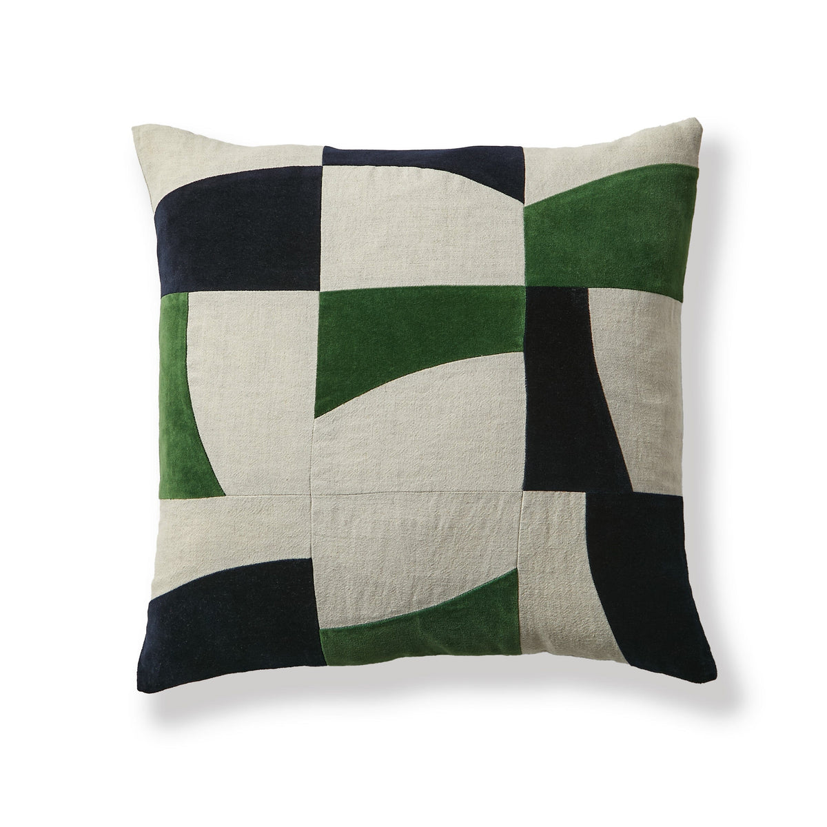 Holbeck Fern Green 45x45cm Abstract Cushion Cover - Laura James