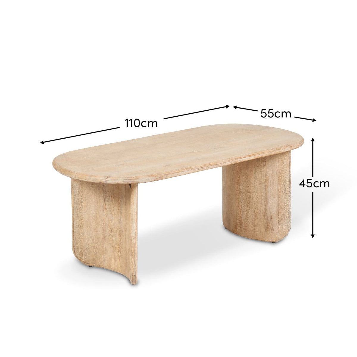 Imogen Chalked Mangowood Coffee Table - Laura James