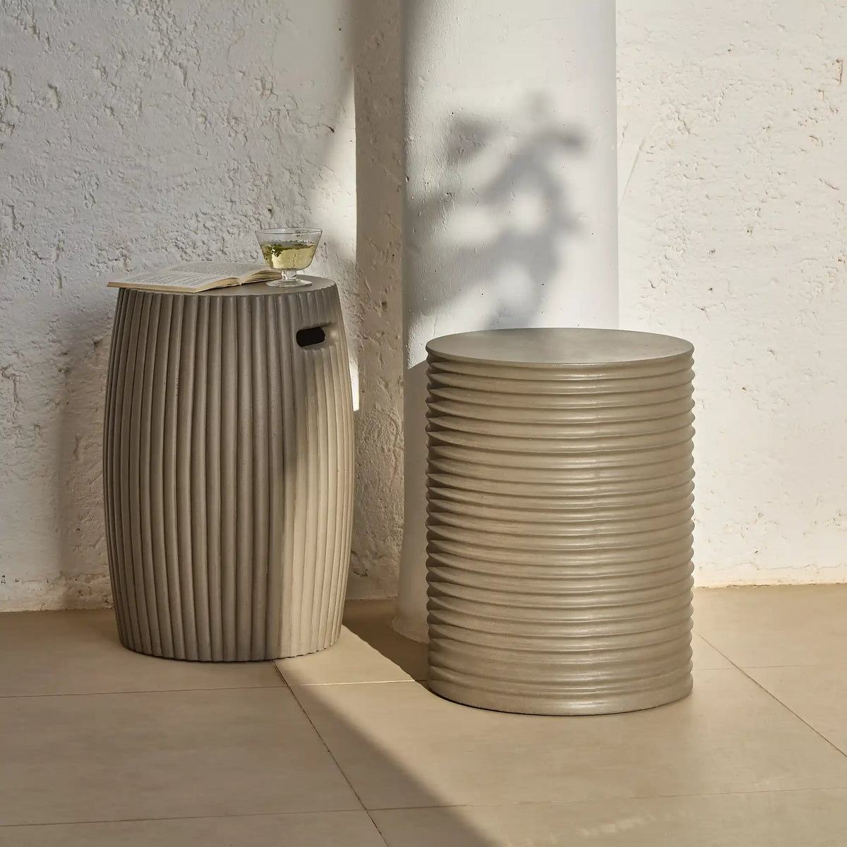 Dark Grey side tables - Laura James
