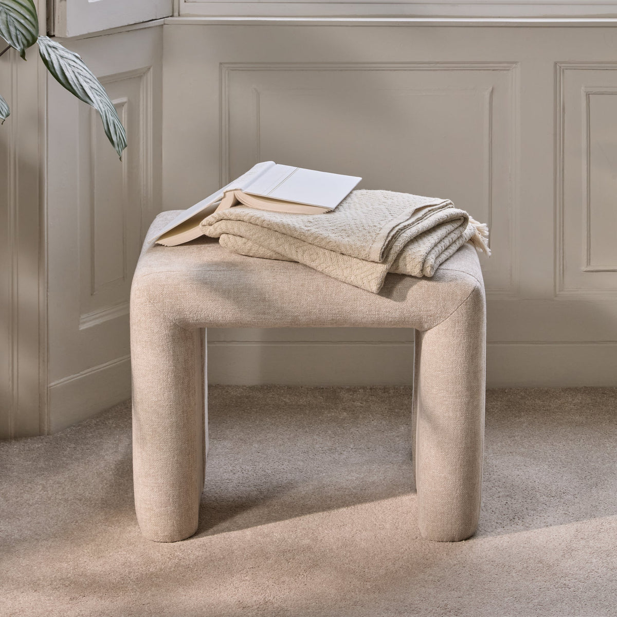 Kamiko Dining Stool - Mink Taupe - Laura James