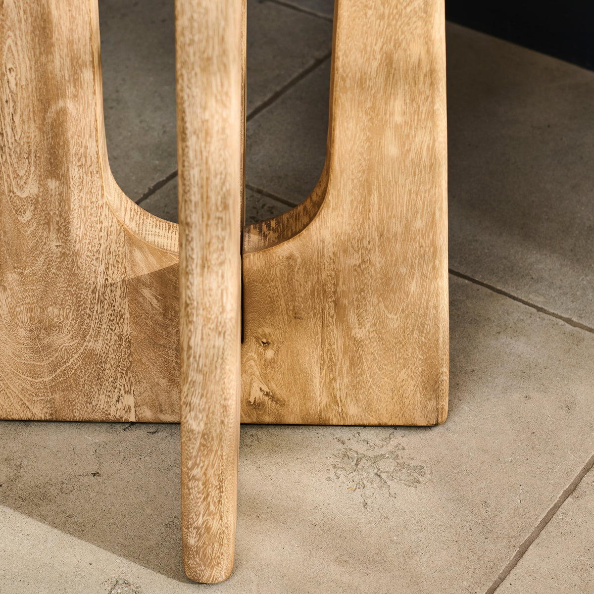 Kehlani Chalked Mango Wood Bar Stool - Laura James