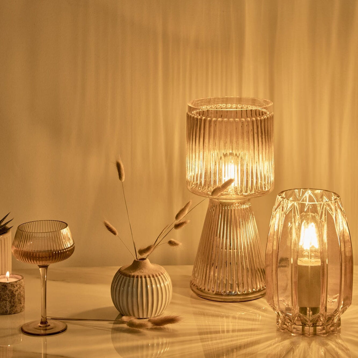Pimlico Glass Lamp - Champagne - Laura James