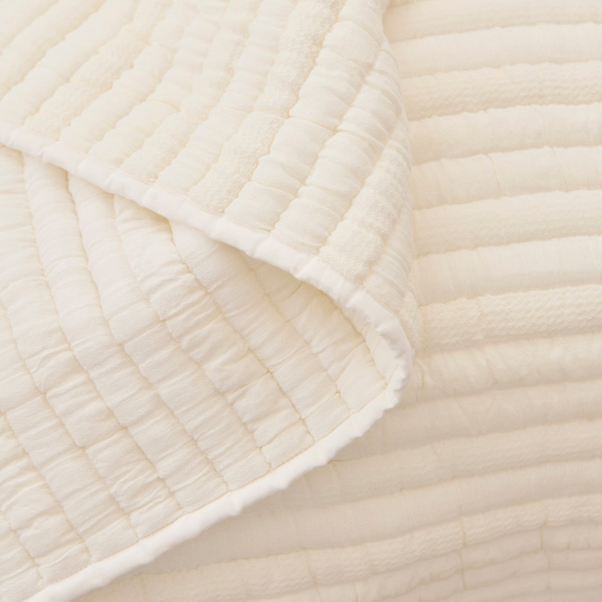 Malton 200x220cm Cotton Bedspread - White - Laura James