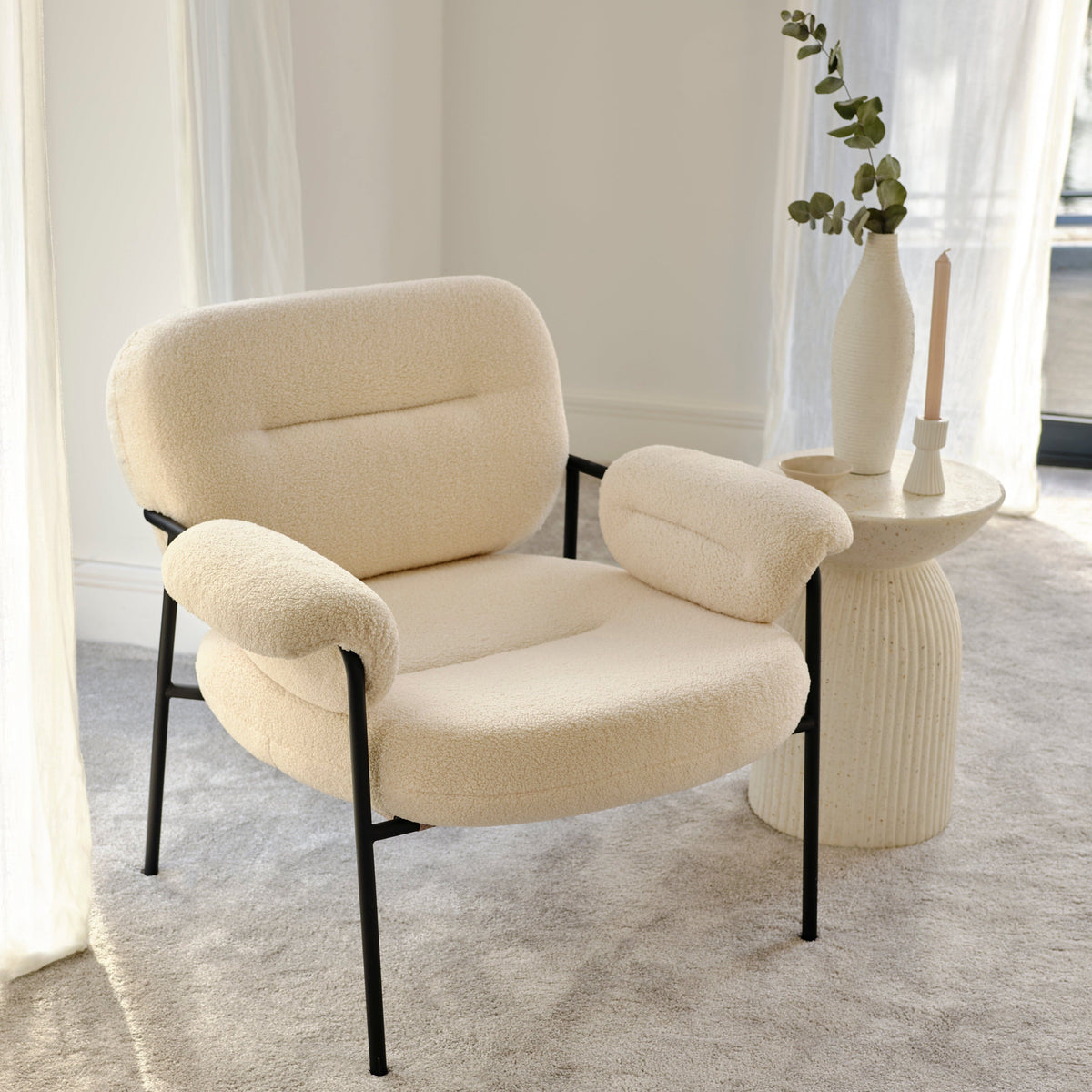 Mateo Boucle Armchair - Laura James