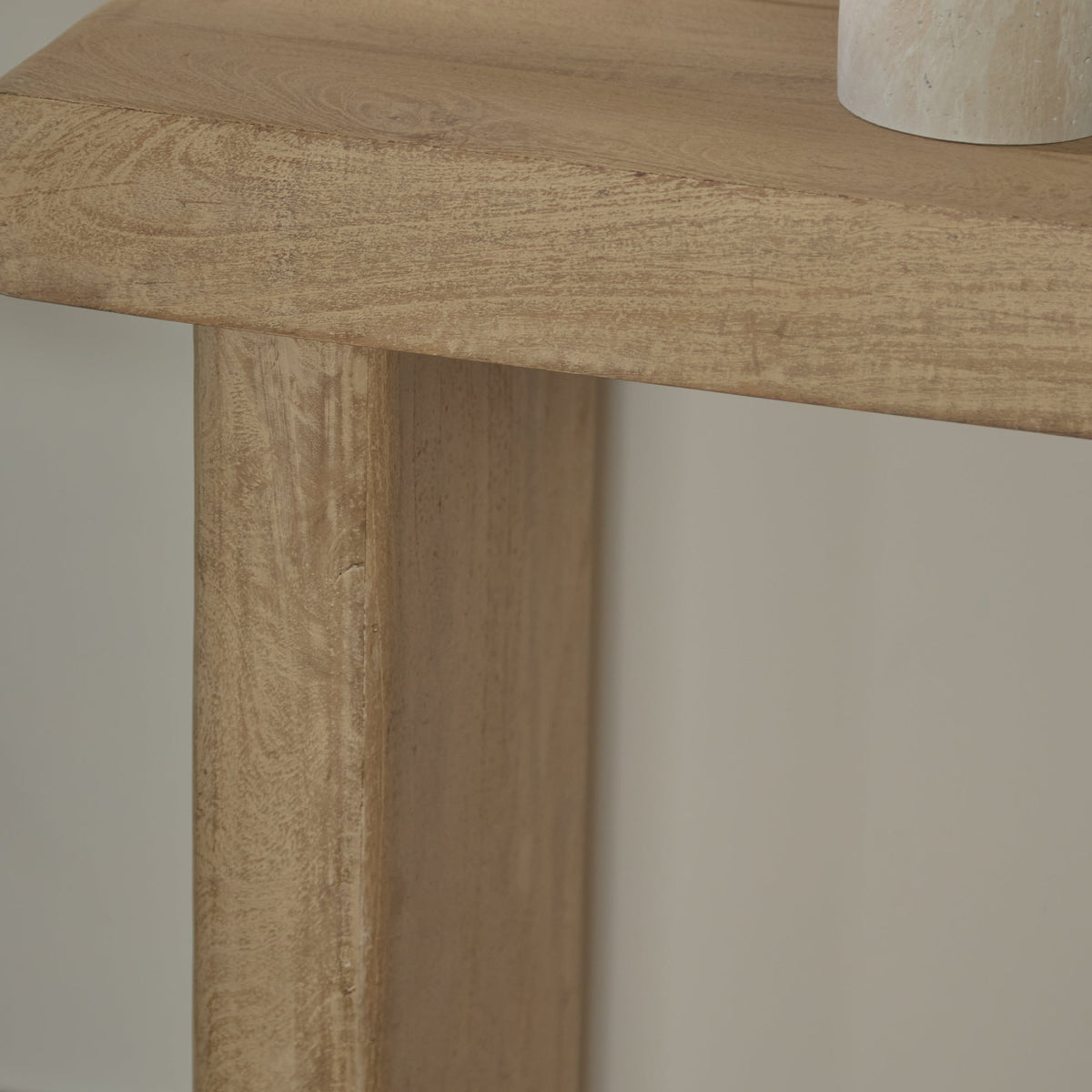 Nevaeh Chalked Mango Wood Console Table - 100cm - Laura James