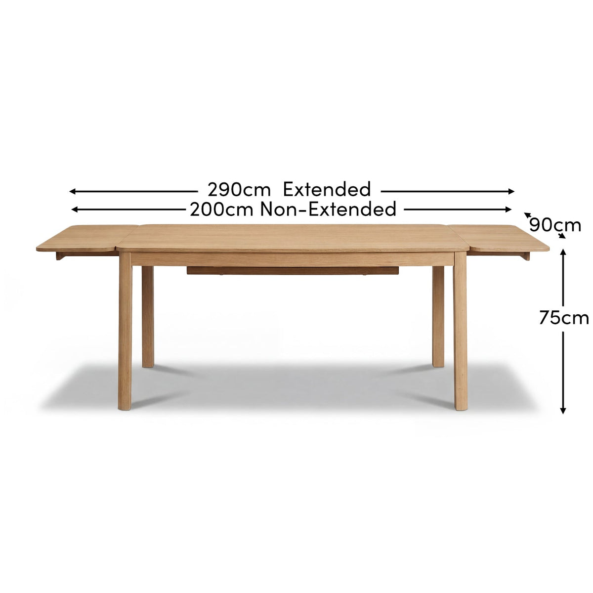Noah Whitewash Oak 10 Seater Extending Dining Table - Laura James