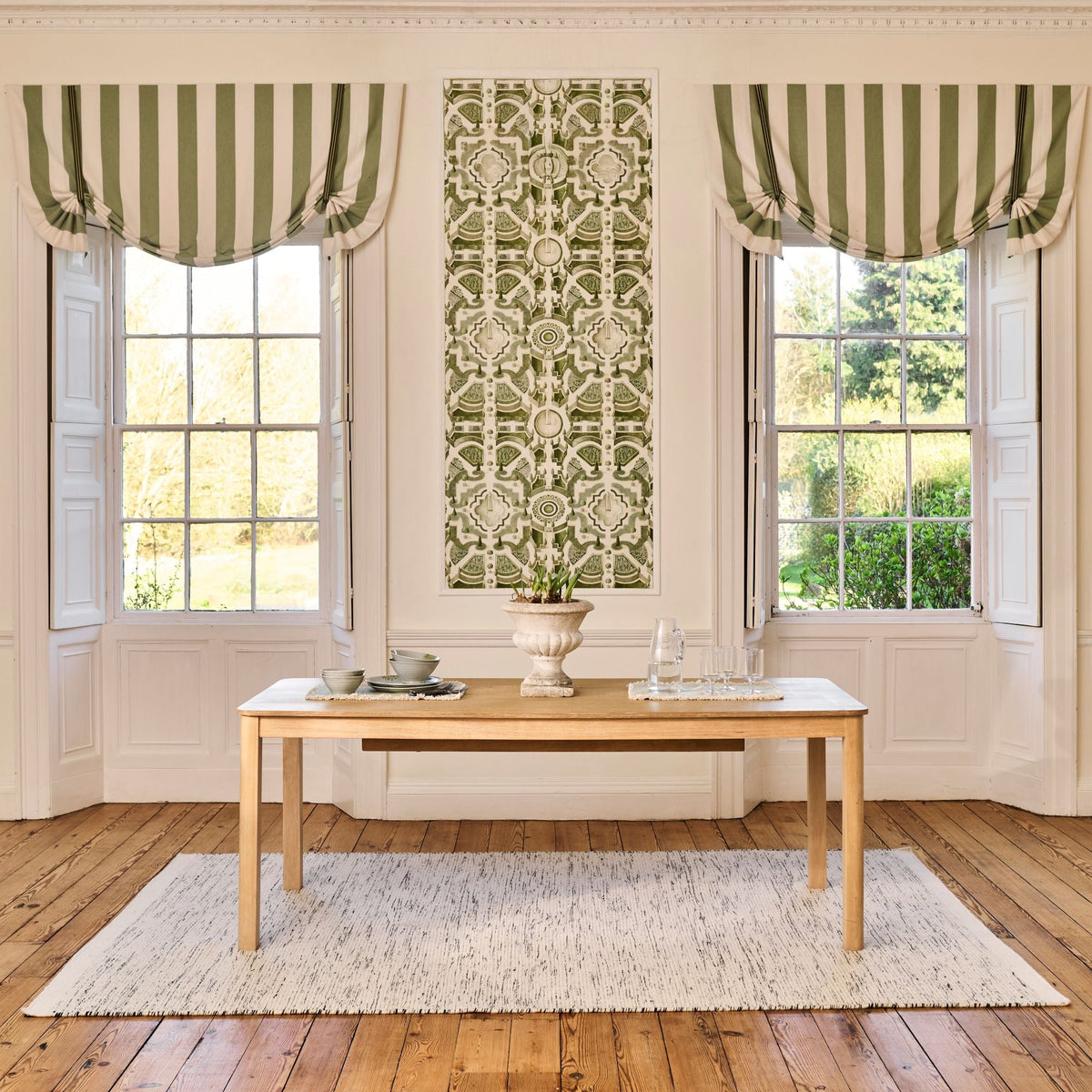 Noah Whitewash Oak 10 Seater Extending Dining Table - Laura James