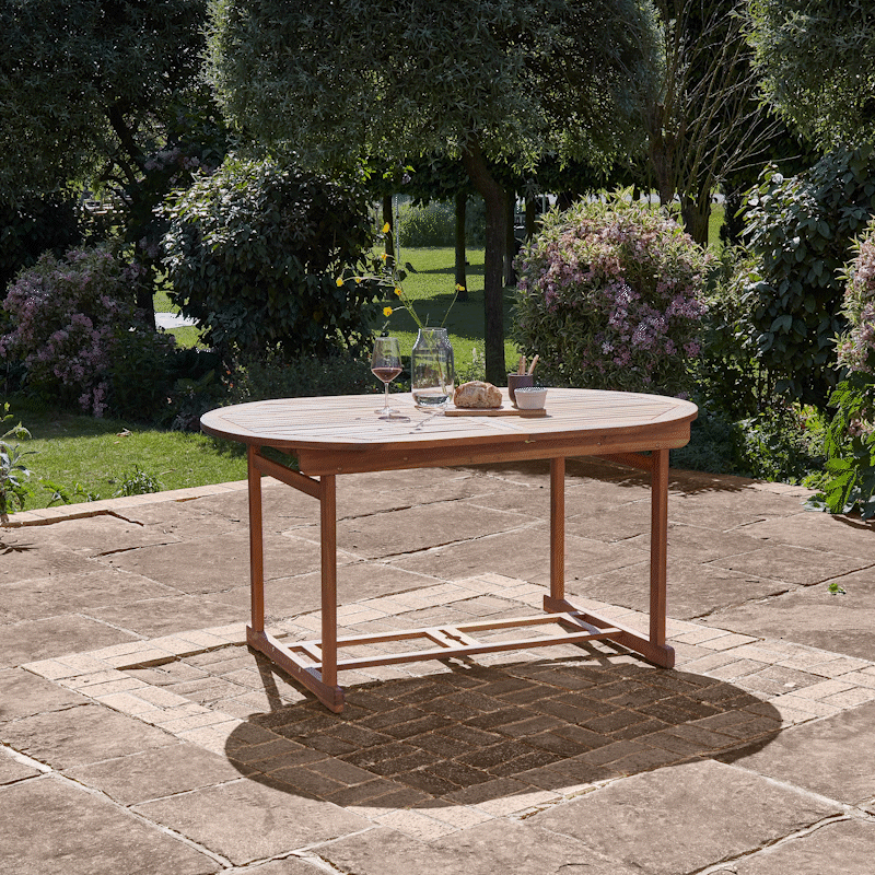 Oakley 6 Seater Wooden Extendable Garden Dining Set - Laura James