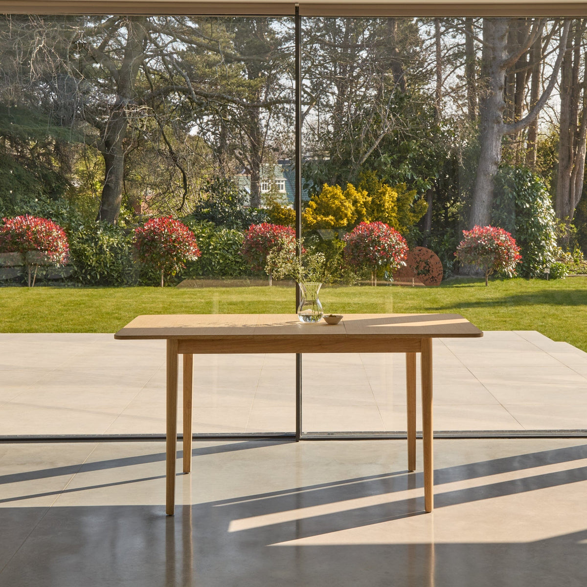 Paul 118-158cm Extending Dining Table - Whitewash Oak - Laura James