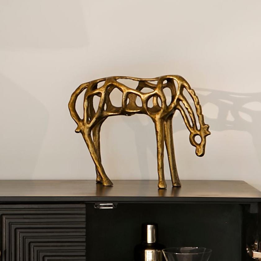 Newbury 25cm Metal Horse Ornament - Gold