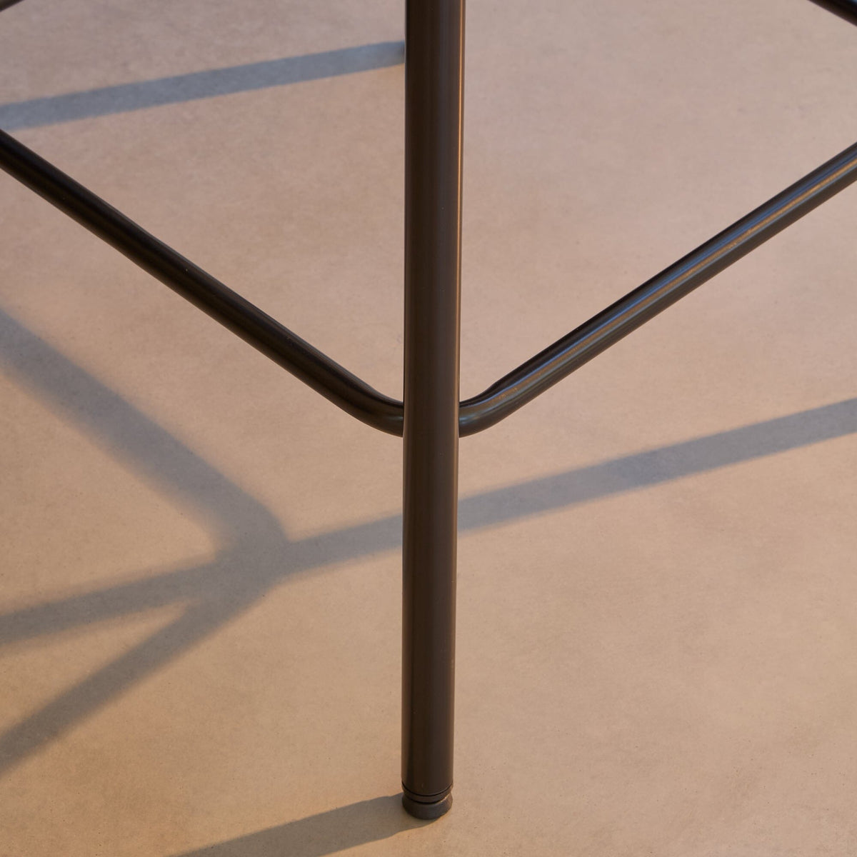 Reagan Saddle Brown Bar Stool - Metal Legs - Laura James