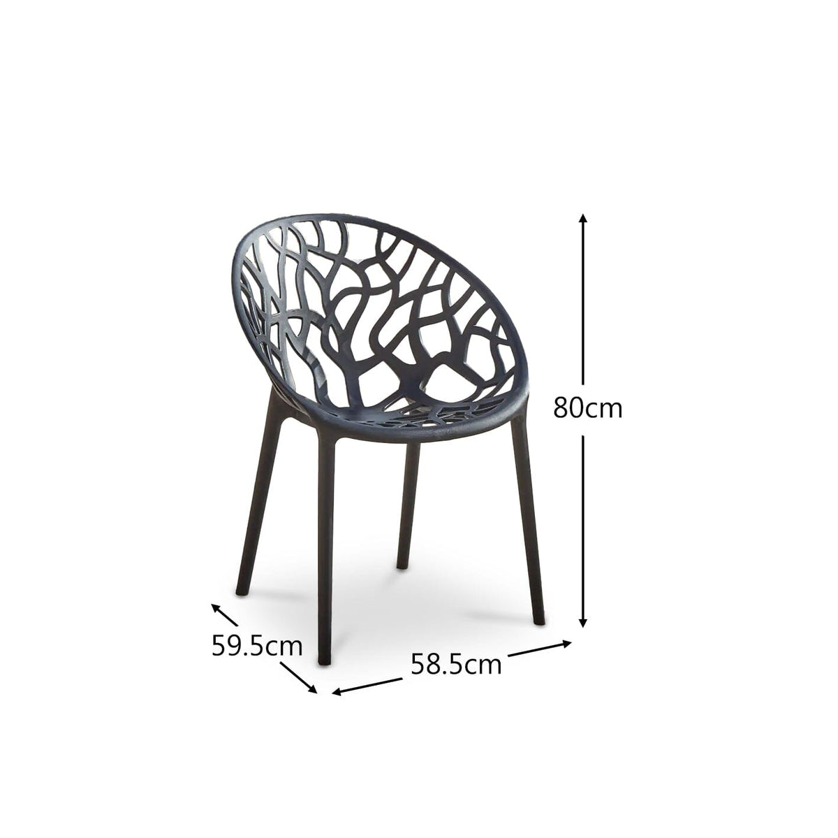 Raquel Dining Chairs - Set of 4 - Black - Laura James