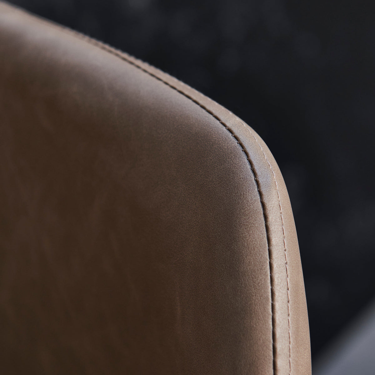 Reagan Almond Brown Bar Stool - Metal Legs - Laura James