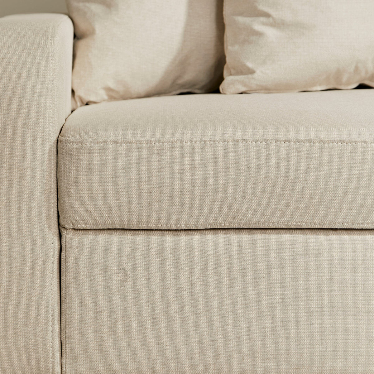 Tracy 3 Seater Sofa - Oatmeal with Black Legs