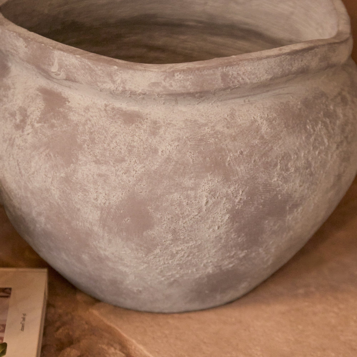 Tomar Fiber Cement 29.5cm Wide Planter - Rustic Grey - Laura James