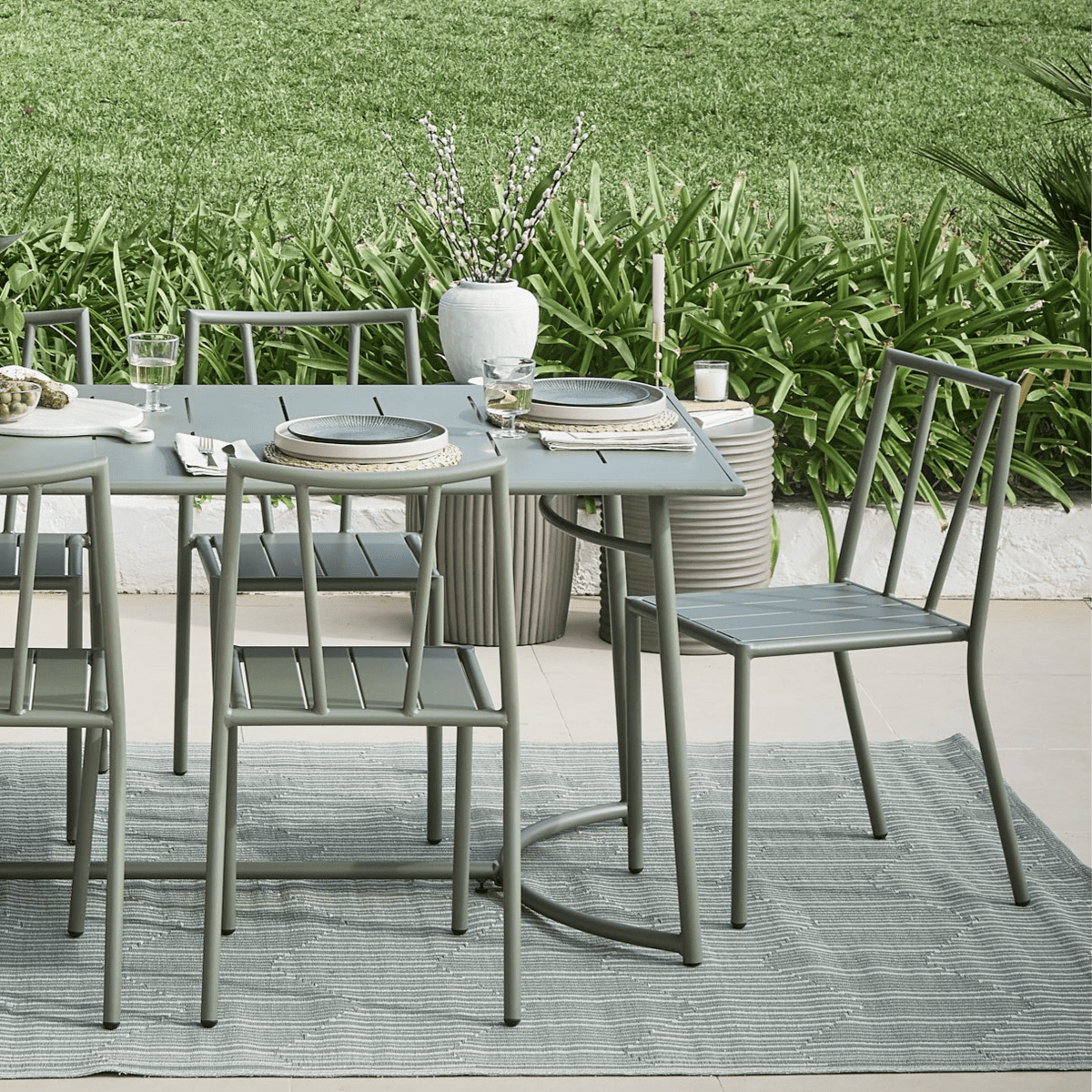 Wilder 6 Seater Metal Garden Dining Set - Laura James
