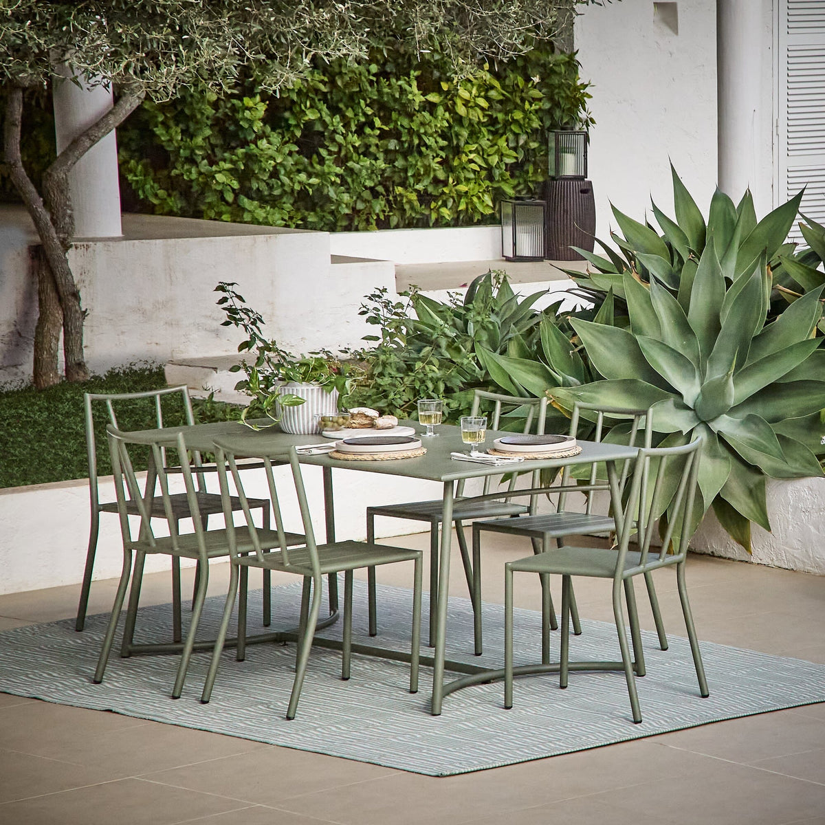 Wilder 6 Seater Metal Garden Dining Set - Laura James