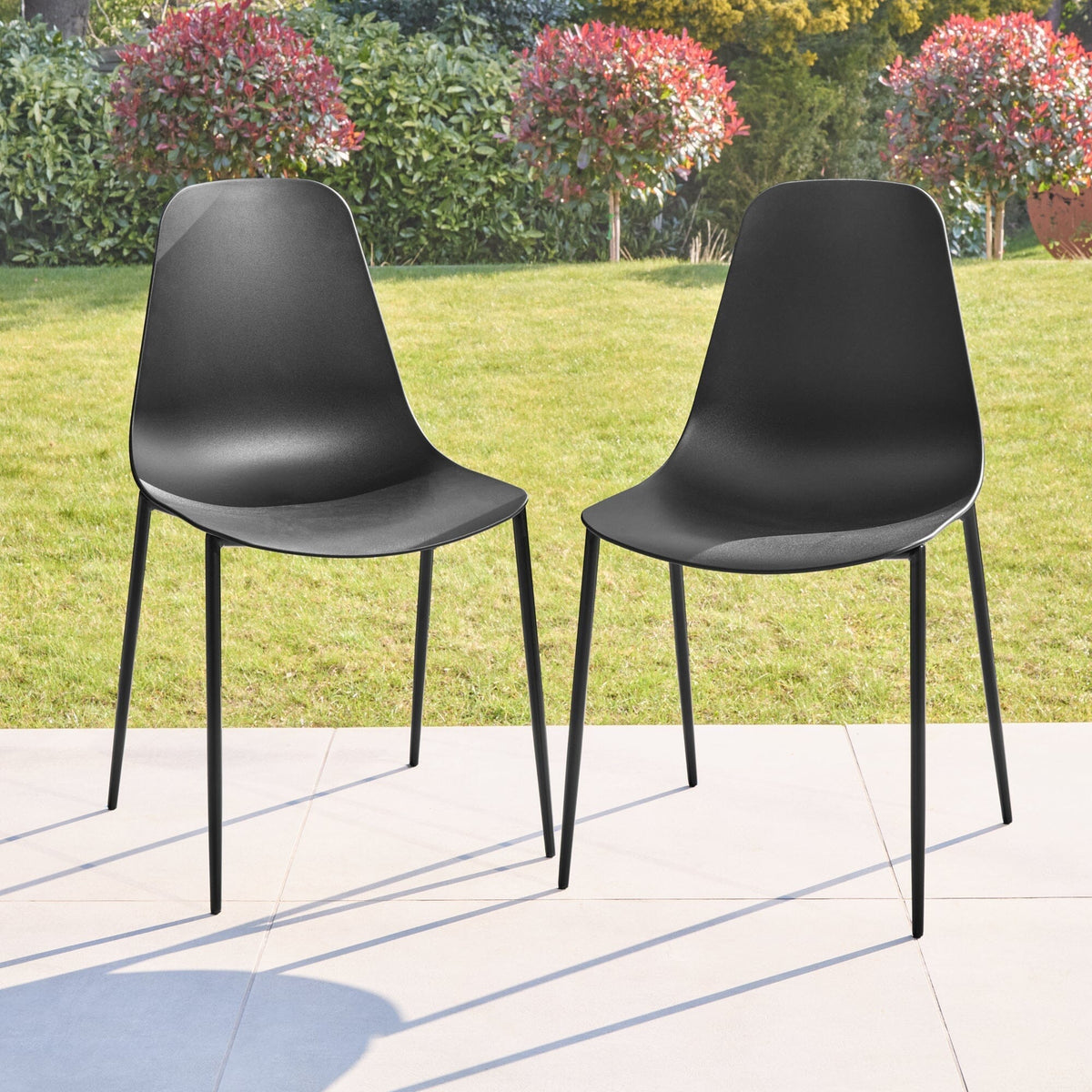 Wren Black Dining Chairs - Set of 4 - Laura James