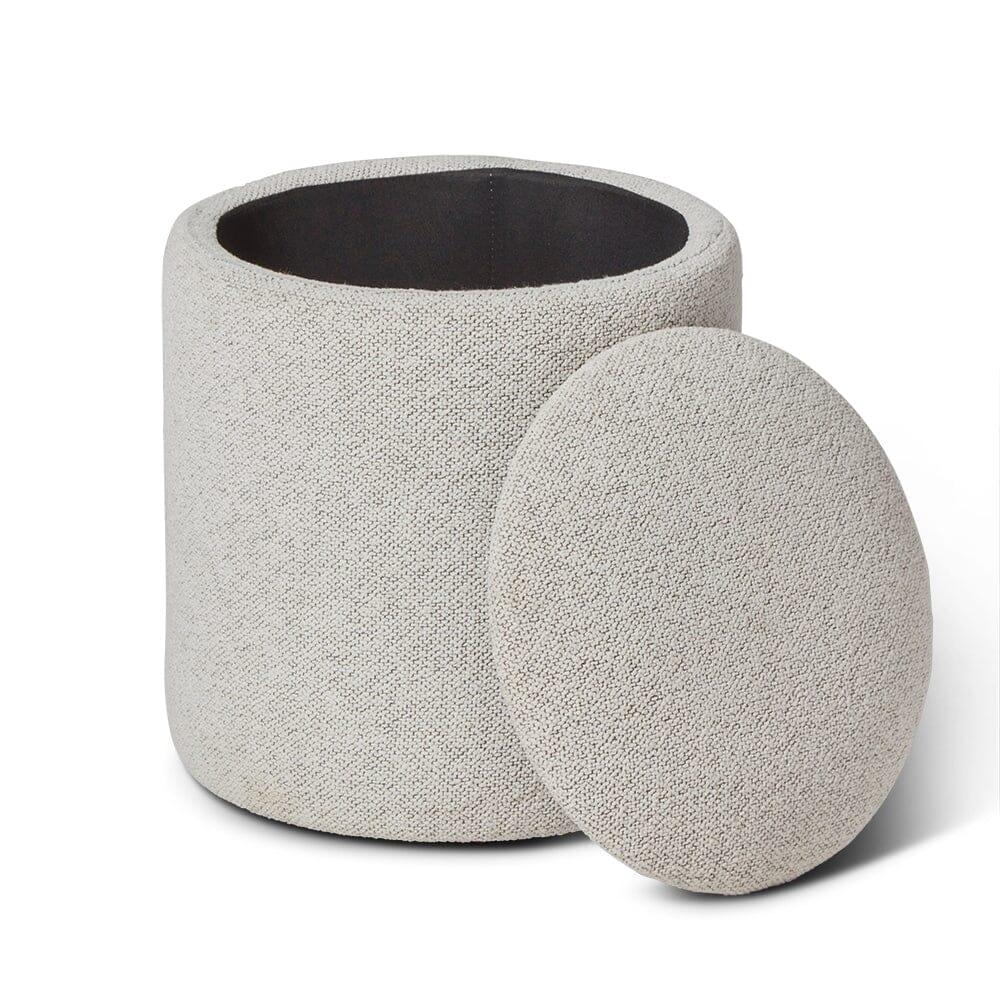 Abigail Drum Stool - Dove Grey - Laura James