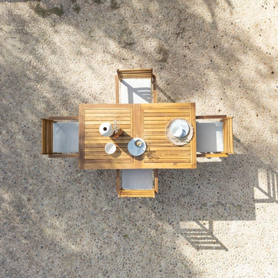 Aspen 4 Seater Wooden Extendable Garden Dining Set - Laura James