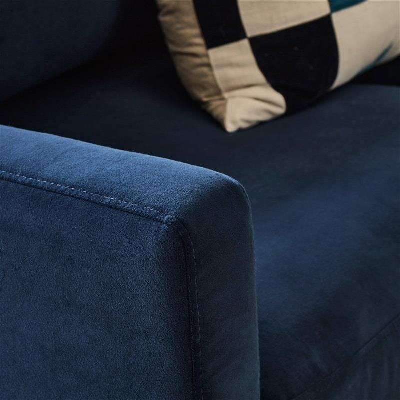 Ava Corner Sofa - Ink with Black Oak Legs - Laura James