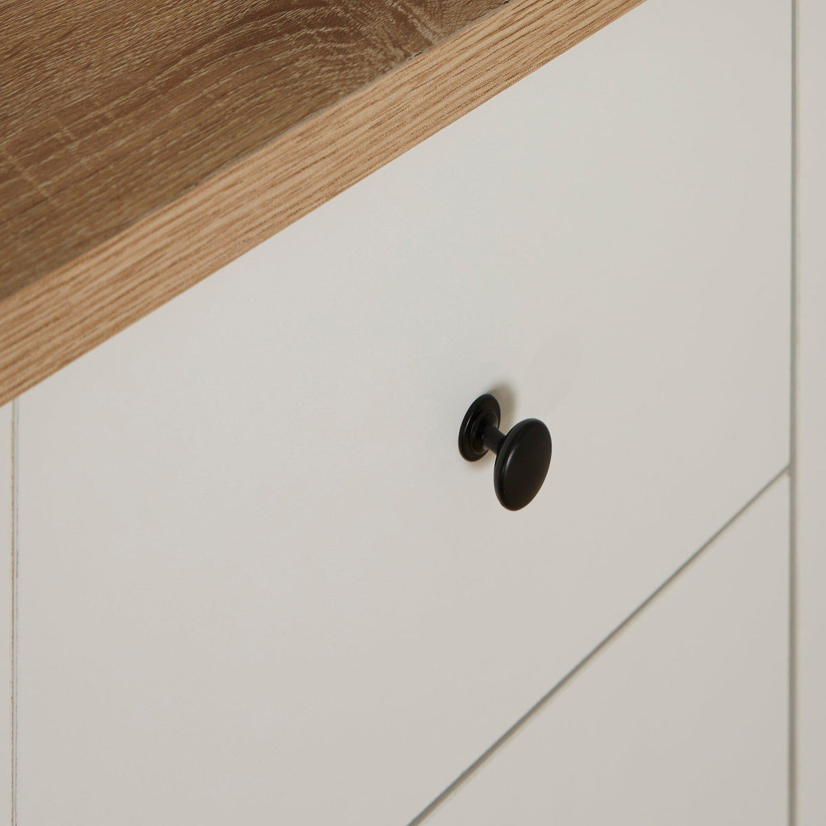 Bampton 5 Drawer Tallboy - Alabaster White - Laura James