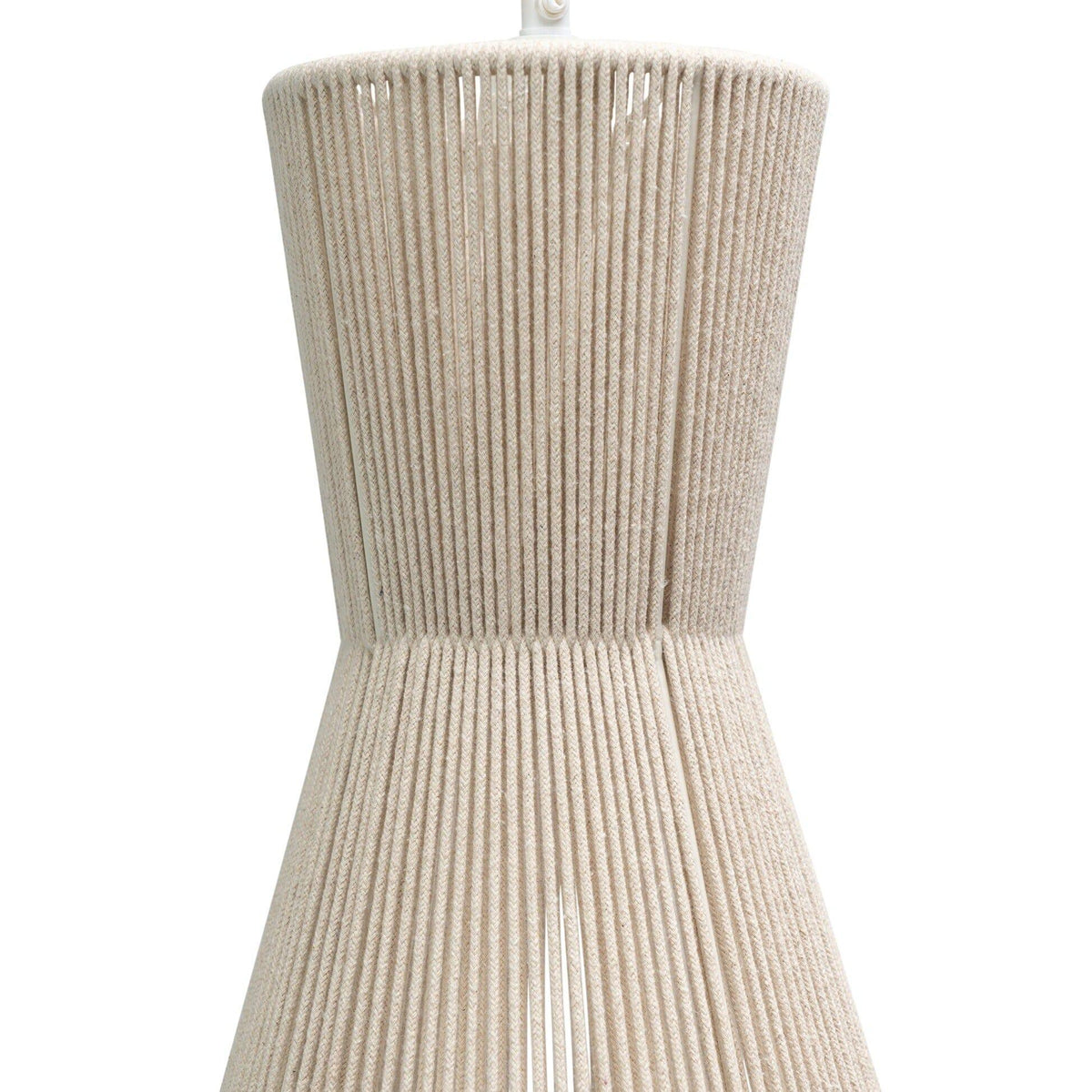 Bari White Cotton String Tapered Pendant - Laura James