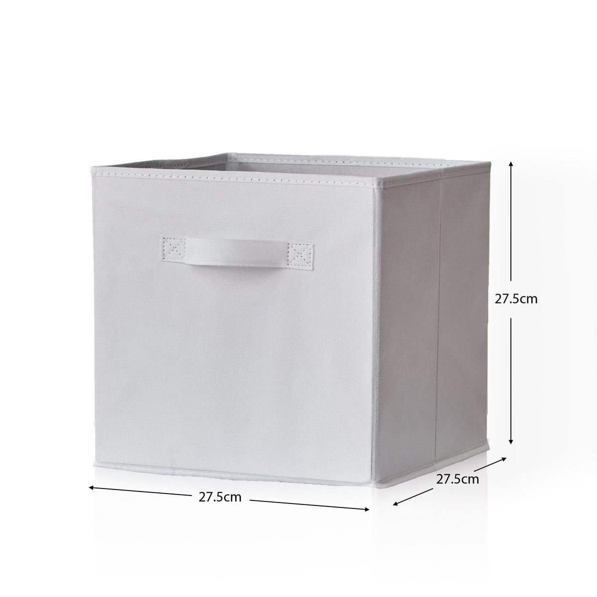 Cara Fabric Cube Storage Box - Large - White