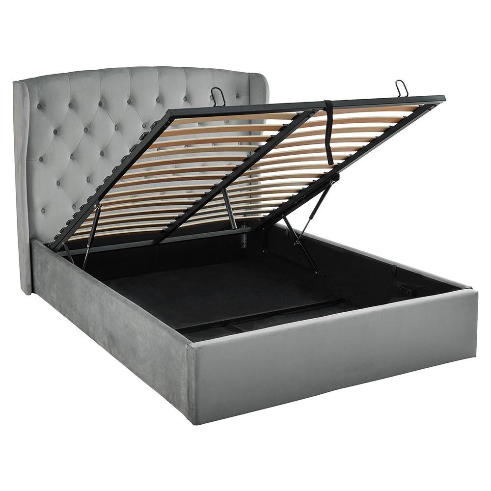 Grey king size ottoman storage bed - Laura James
