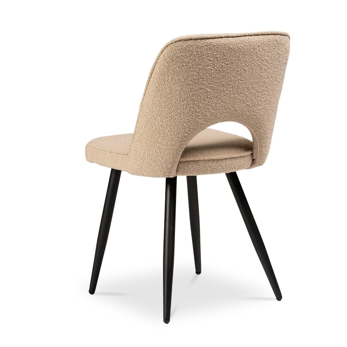 Dolly Boucle Dining Chair - Black Legs - Laura James