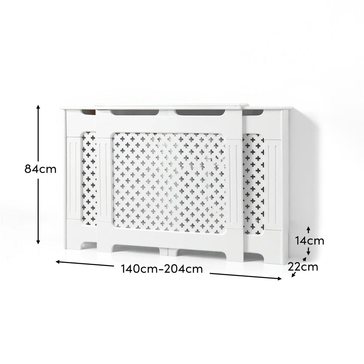 White Radiator Cover - Adjustable - Laura James