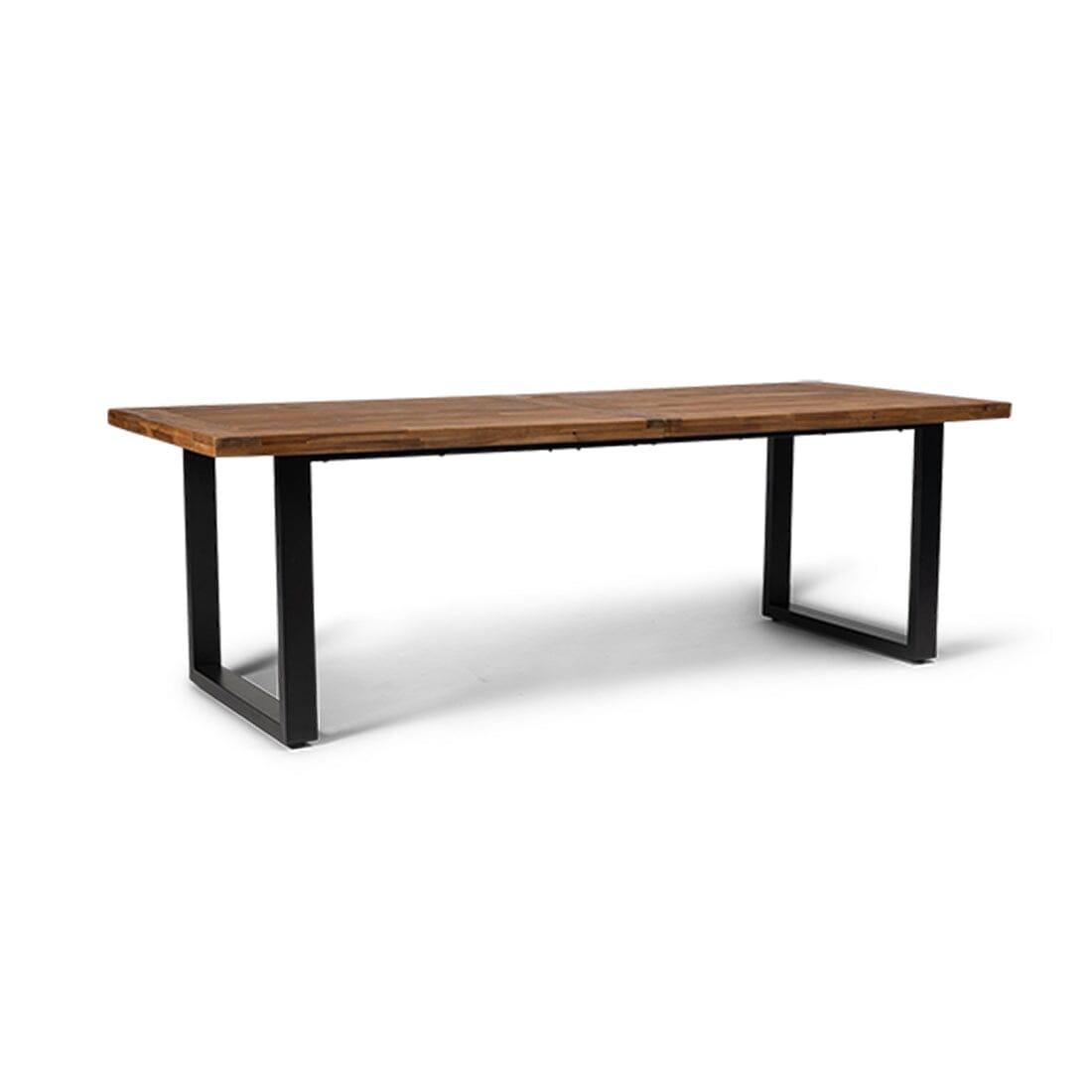 Hali Black 6 Seater Outdoor Wooden Dining Set - 235cm - Laura James