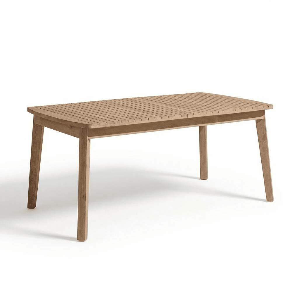Saffron 8 Seater Extending Garden Dining Table - Brushed Light Acacia - Laura James