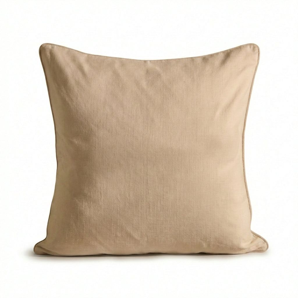 Camber 57x57cm Outdoor Cushion Cover - Off White with Sand Piping - Laura James