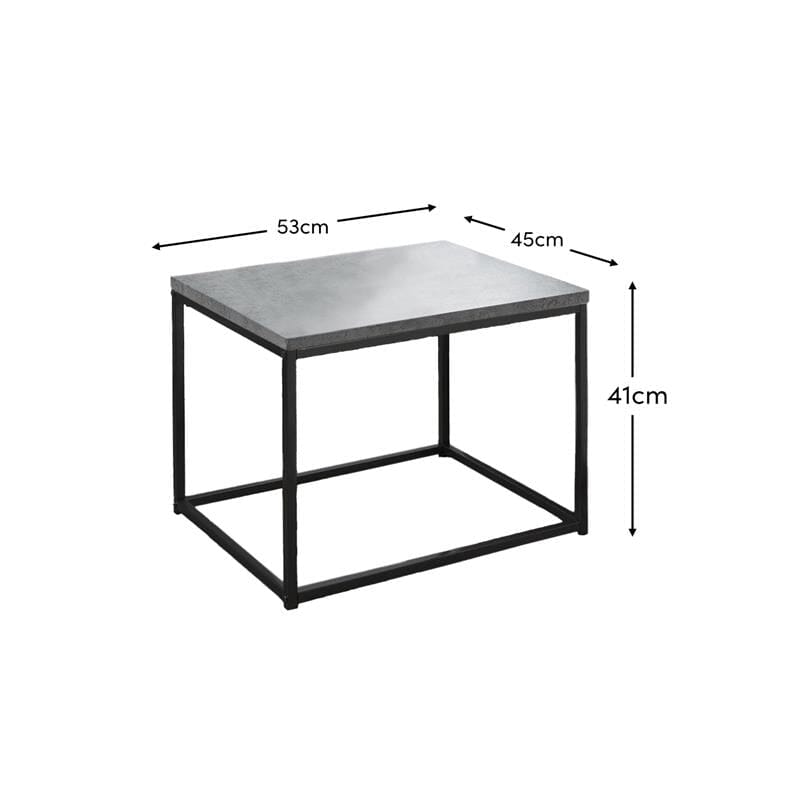 Jay side table - concrete effect and black - Laura James