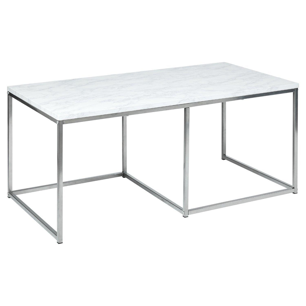 Jay coffee table and side tables - marble effect and chrome - Laura James