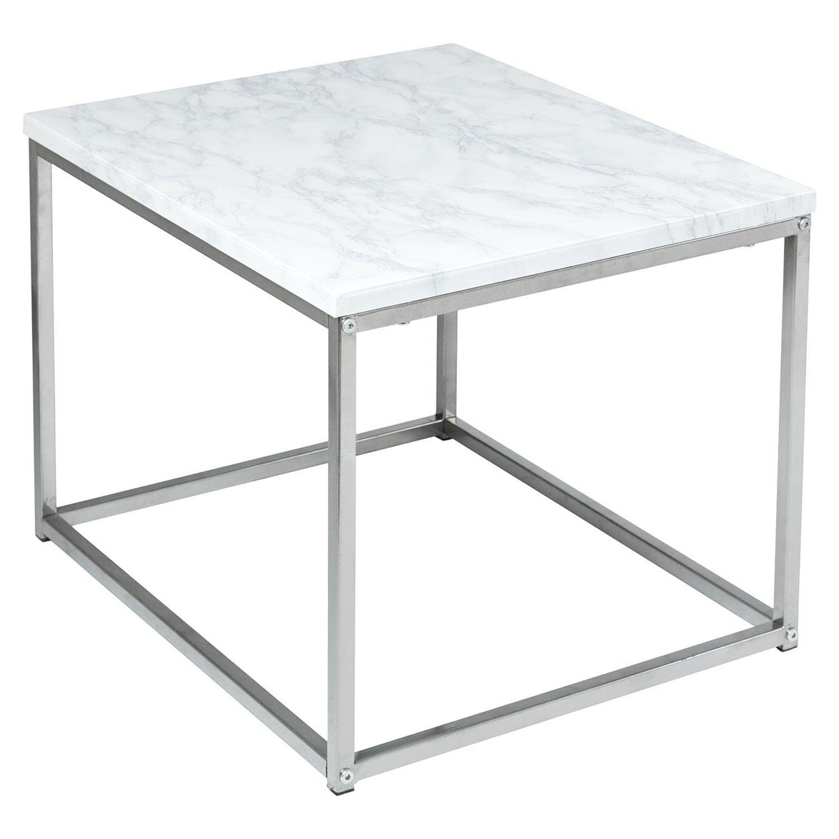 Jay coffee table and side tables - marble effect and chrome - Laura James