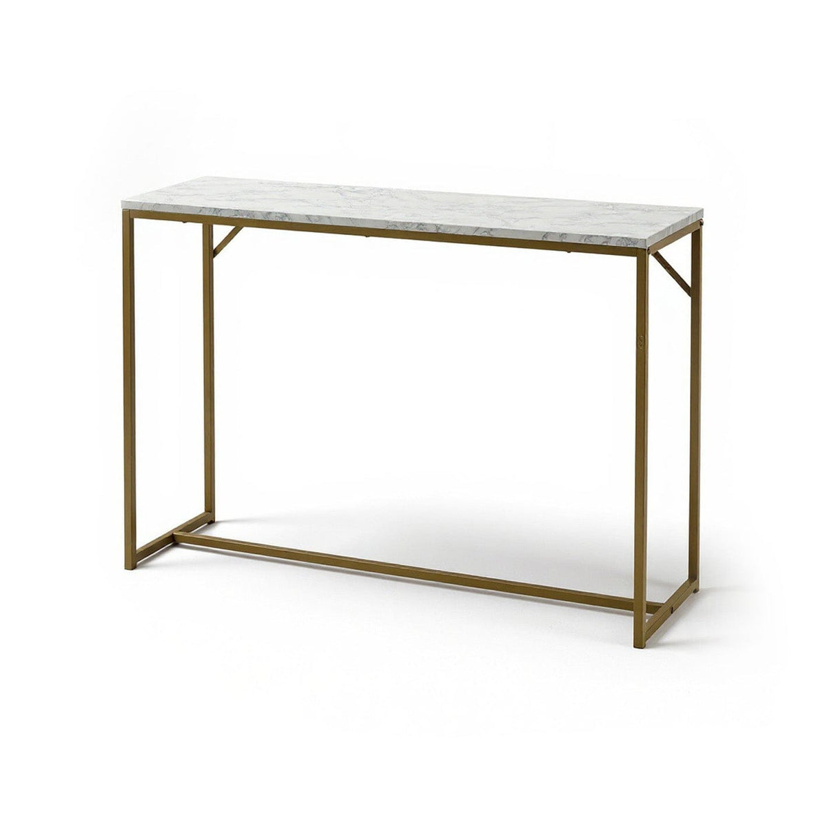 Jay console table - concrete effect and chrome - Laura James