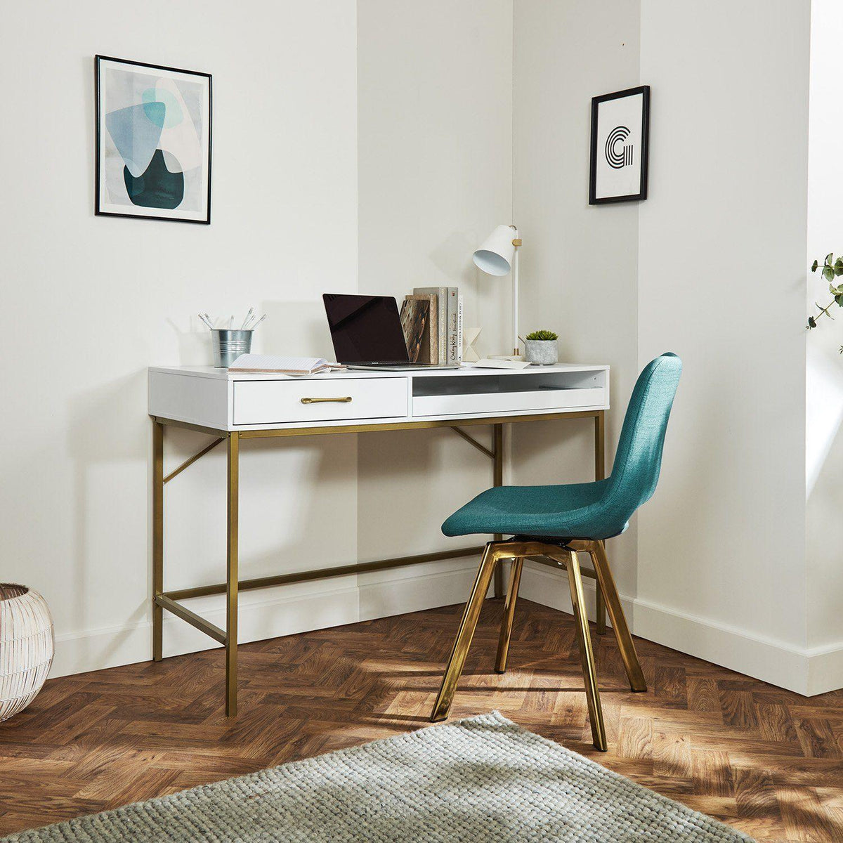 Marie desk - white - Laura James